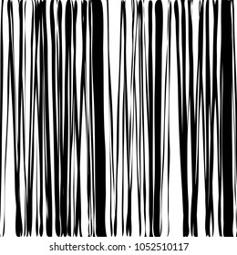 Líneas caóticas al azar Resumen Textura de patrón geométrico, Ilustración de arte contemporáneo con líneas rayadas blancas negras, onduladas, efectos de distorsión curvada, plegado, líneas retorcidas