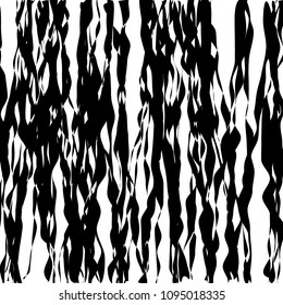 Random Chaotic Lines Abstract Geometric Pattern  Texture, Modern, Contemporary Art Illustration with Black White Striped Lines, Wavy, Curving Distortion Effect, Bending, Warped Lines