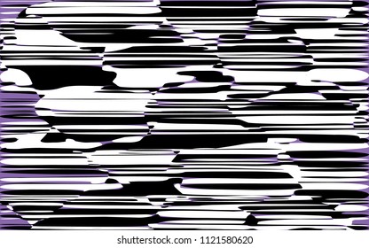 Random Chaotic Lines Abstract Geometric Pattern  Texture, Modern, Contemporary Art Illustration with Black White Striped Lines, Wavy, Curving Distortion Effect, Bending, Warped Lines