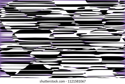 Random Chaotic Lines Abstract Geometric Pattern  Texture, Modern, Contemporary Art Illustration with Black White Striped Lines, Wavy, Curving Distortion Effect, Bending, Warped Lines
