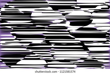 Random Chaotic Lines Abstract Geometric Pattern  Texture, Modern, Contemporary Art Illustration with Black White Striped Lines, Wavy, Curving Distortion Effect, Bending, Warped Lines