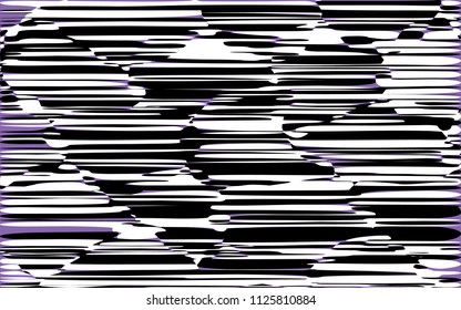 Random Chaotic Lines Abstract Geometric Pattern  Texture, Modern, Contemporary Art Illustration with Black White Striped Lines, Wavy, Curving Distortion Effect, Bending, Warped Lines