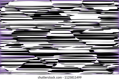Random Chaotic Lines Abstrakte Geometrische Muster Textur, Moderne, Zeitgenössische Kunstillustration mit schwarz-weißen Streifen Linien, Wavy, Kurvur Verzerrungseffekt, Bending, gezwirnte Linien