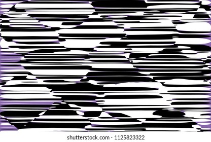 Random Chaotic Lines Abstrakte Geometrische Muster Textur, Moderne, Zeitgenössische Kunstillustration mit schwarz-weißen Streifen Linien, Wavy, Kurvur Verzerrungseffekt, Bending, gezwirnte Linien
