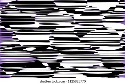 Random Chaotic Lines Abstract Geometric Pattern  Texture, Modern, Contemporary Art Illustration with Black White Striped Lines, Wavy, Curving Distortion Effect, Bending, Warped Lines