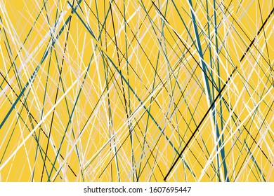 Random Chaotic Lines Abstract Geometric Pattern or Texture