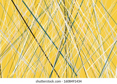 Random Chaotic Lines Abstract Geometric Pattern or Texture