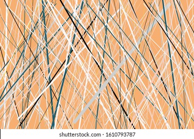 Random Chaotic Lines Abstract Geometric Pattern or Texture