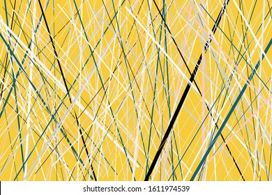 Random Chaotic Lines Abstract Geometric Pattern or Texture