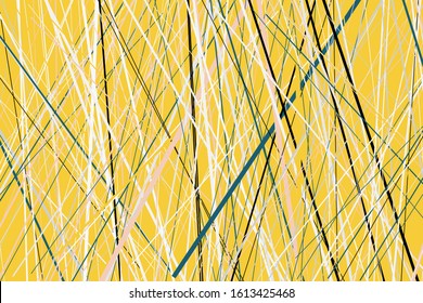 Random Chaotic Lines Abstract Geometric Pattern or Texture