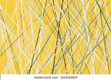 Random Chaotic Lines Abstract Geometric Pattern or Texture