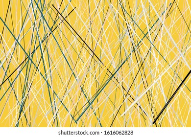 Random Chaotic Lines Abstract Geometric Pattern or Texture