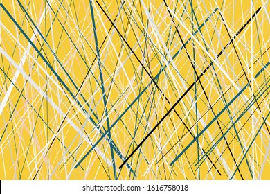 Random Chaotic Lines Abstract Geometric Pattern or Texture
