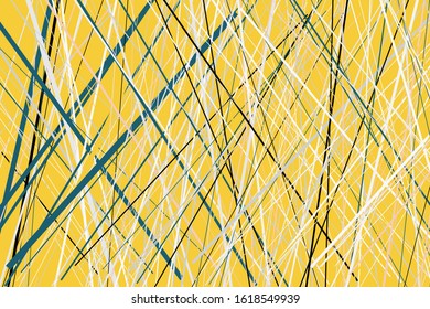 Random Chaotic Lines Abstract Geometric Pattern or Texture