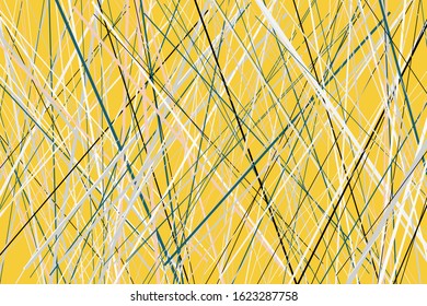 Random Chaotic Lines Abstract Geometric Pattern or Texture