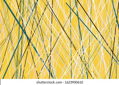 Random Chaotic Lines Abstract Geometric Pattern or Texture