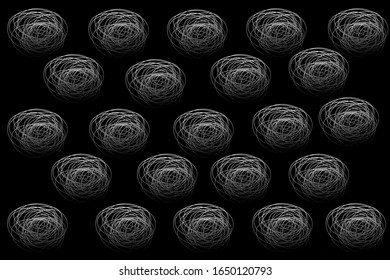 Random chaotic lines of abstract geometric pattern / texture. Contemporary art-like illustration.