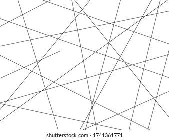 Random chaotic lines abstract geometric pattern texture. Modern, contemporary art-like illustration.