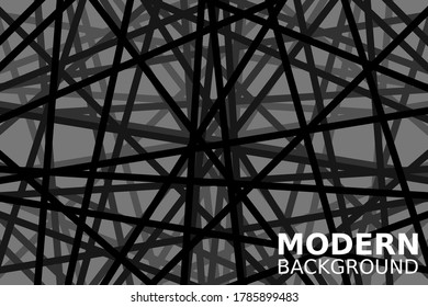 Random chaotic lines abstract geometric pattern / texture. Modern, contemporary art-like illustration