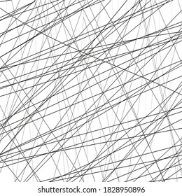 Random chaotic lines abstract geometric pattern texture. Dynamic intersecting lines.  Modern art-like illustration. Abstract vector illustration