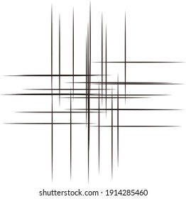 Random chaotic lines abstract geometric pattern