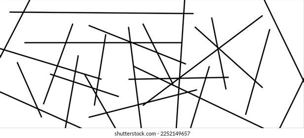 Random chaotic lines abstract geometric pattern  texture. Modern, contemporary art-like illustration