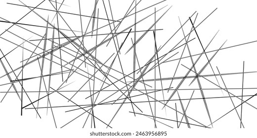 Zufällige chaotische Linien abstrakte geometrische Mustertextur. Moderne, zeitgenössische kunstähnliche Illustration