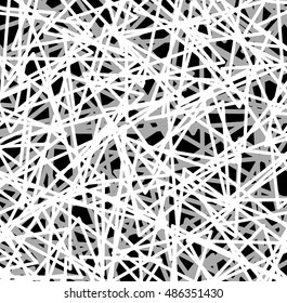 random chaotic lines abstract geometric pattern - rough, edgy monochrome texture