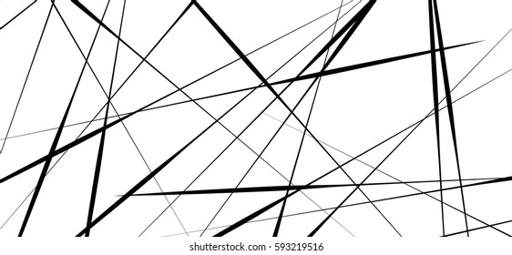 Random chaotic lines abstract geometric pattern / texture. Modern, contemporary art-like illustration