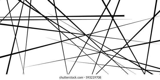 Random chaotic lines abstract geometric pattern / texture. Modern, contemporary art-like illustration