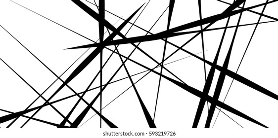 Random chaotic lines abstract geometric pattern / texture. Modern, contemporary art-like illustration
