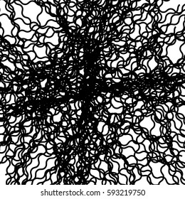 Random chaotic lines abstract geometric pattern / texture. Modern, contemporary art-like illustration