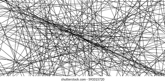 Random chaotic lines abstract geometric pattern / texture. Modern, contemporary art-like illustration