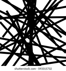 Random chaotic lines abstract geometric pattern / texture. Modern, contemporary art-like illustration
