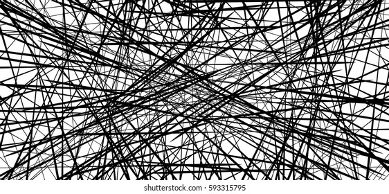 Random chaotic lines abstract geometric pattern / texture. Modern, contemporary art-like illustration