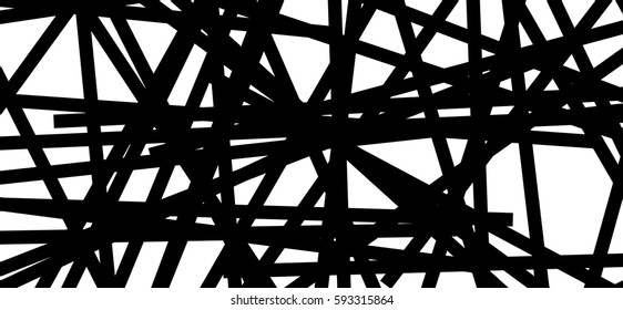 Random chaotic lines abstract geometric pattern / texture. Modern, contemporary art-like illustration