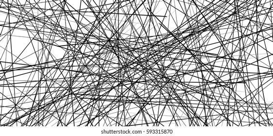 Random chaotic lines abstract geometric pattern / texture. Modern, contemporary art-like illustration