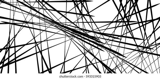 Random chaotic lines abstract geometric pattern / texture. Modern, contemporary art-like illustration