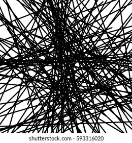 Random chaotic lines abstract geometric pattern / texture. Modern, contemporary art-like illustration