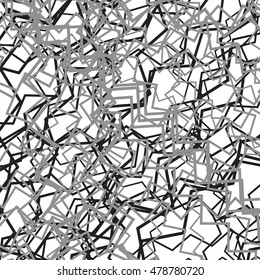 Random chaotic lines abstract grayscale texture / pattern