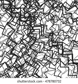 Random chaotic lines abstract grayscale texture / pattern
