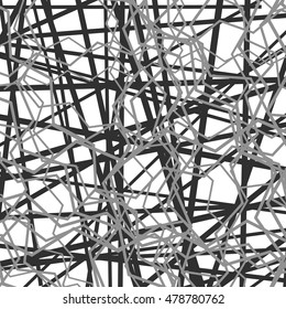 Random chaotic lines abstract grayscale texture / pattern