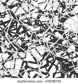 Random chaotic lines abstract grayscale texture / pattern