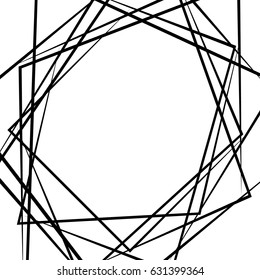 Random chaotic lines abstract texture, pattern in square format