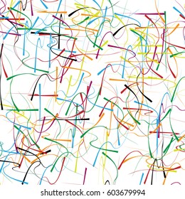 Random, chaotic lines artistic pattern. Geometric texture