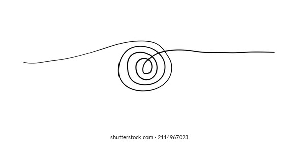 Random chaotic lines. Hand drawing insane tangled scribble clew. Vector icon isolated on white background.