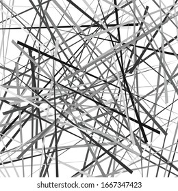 Random chaotic lines irregular geometric pattern, texture Abstract art piece