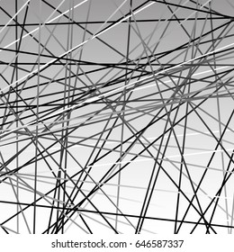 Random chaotic lines texture. Abstract geometric illustration