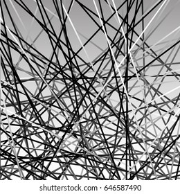 Random chaotic lines texture. Abstract geometric illustration