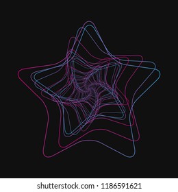 Random chaotic lines that creat real shapes. Chaos pattern, abstract texture. Order vs chaos concept.